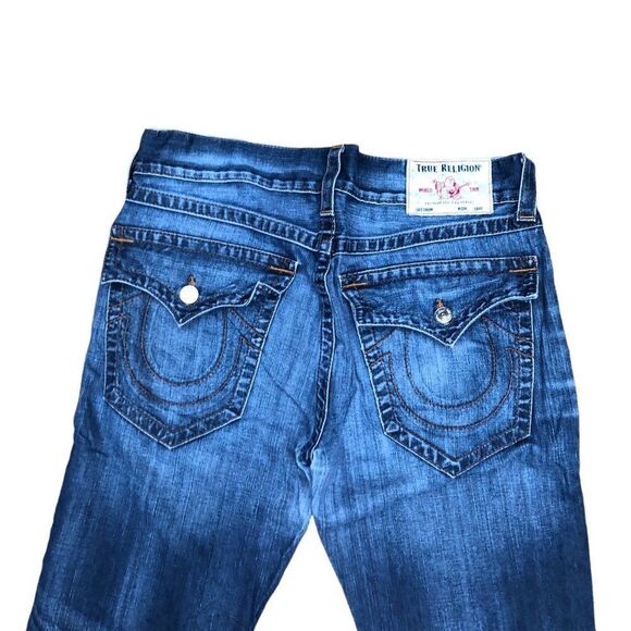 TRUE Religion Jeans Size 34 BILLY FLAP T Blue - Picture 6 of 9